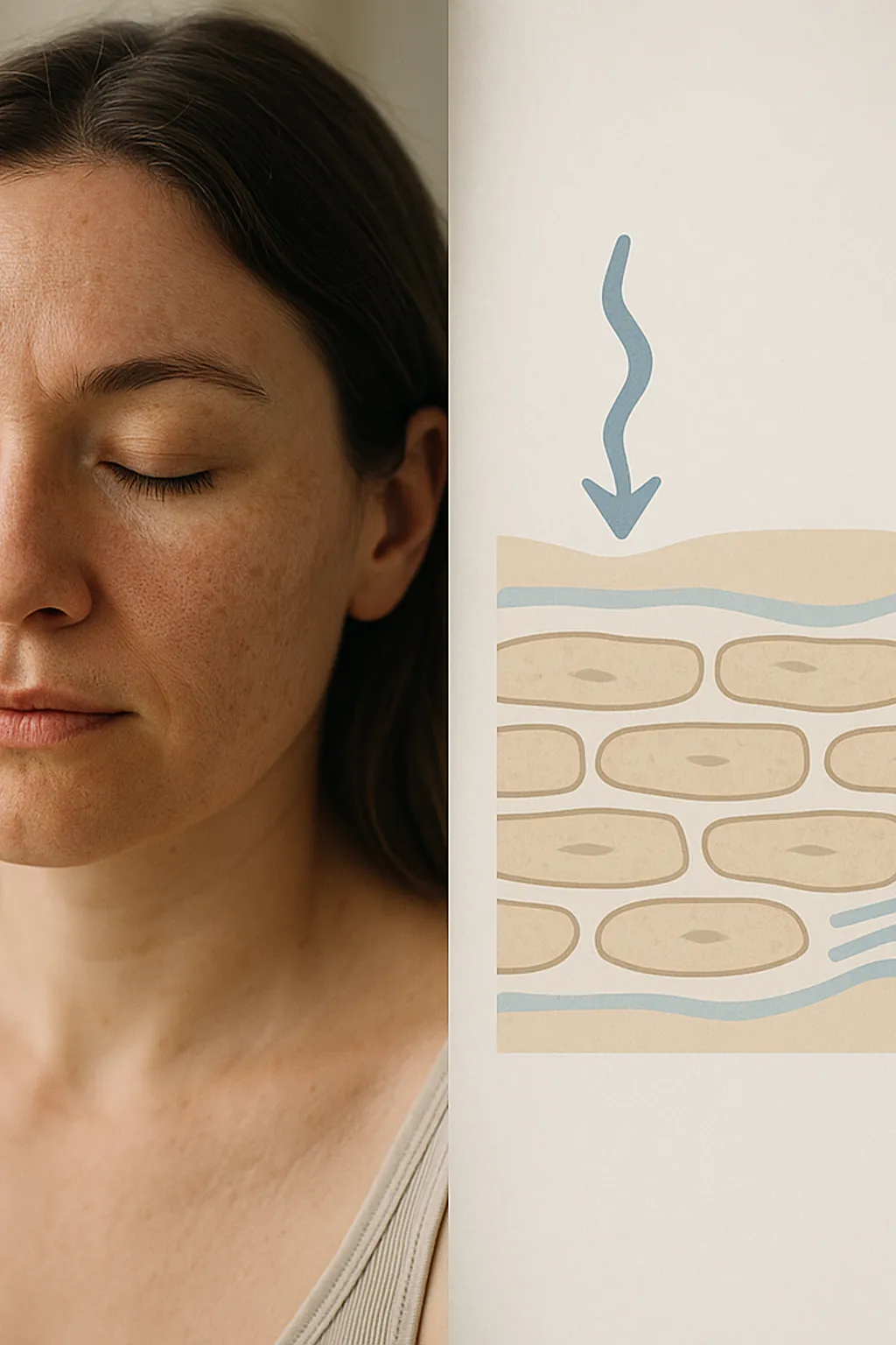 Educational cross-section of the skin barrier